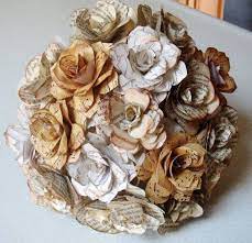 Pin By Carolyn Esposito Hebert On We Said I Do Now You Rose Wedding Bouquet Paper Flowers Rehearsal Bouquet