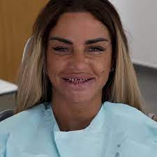 8 september at 03:12 ·. Katie Price Shares Scary Video Of Her Teeth Shaved Down To Pegs As She Gets New Ones Manchester Evening News