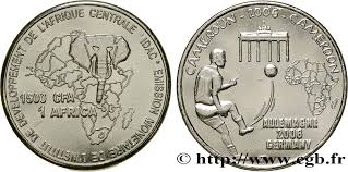 25 juin 2006, stuttgart (all). Cameroon 1500 Francs Cfa Coupe De Monde Football En Allemagne 2006 Fwo 367246 World Coins