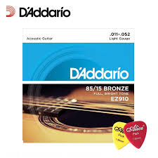 D Addario Ez910 85 15 Bronze Light Acoustic Guitar Strings Light Gauge Daddario Guitar Strings 011 052 With 2pcs Picks Acoustic Guitar Strings Guitar Stringsacoustic Guitar Strings Light Aliexpress