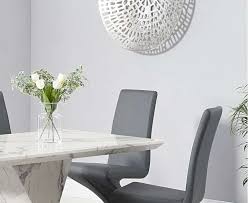 Aaron 160cm White Marble Dining Table With Hampstead Dining Chairs Marble Dining Oak Dining Furniture Dining Table