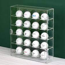 Acrylic Mountable Golf Balls Display Case Cabinet Wall Rack Holder Acrylic Clear Display Rack Case Clear Organizer Storage For 20 Golf Balls Golf Ball Displays Golf Ball Display Case Display Case