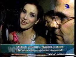 Siento que pablo echarri y nancy dupláa formaron una pareja preciosa la actriz le brindó una extensa entrevista a caras en la que habla de la familia de su ex pareja. Natalia Oreiro Informe Movete Separacion Con Echarri 2000 Youtube