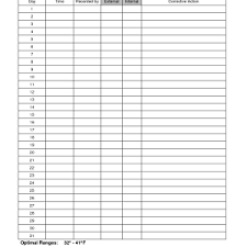 Food Log Sheet Unique Temperature Chart Template