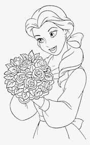 High resolution coloring book images kuda poni gambar kuda buku mewarnai. Princess Belle Carry Flowers Coloring Pages Princess With Flowers Coloring Pages Transparent Png 700x908 Free Download On Nicepng