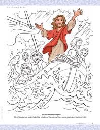 This jesus calms the storm coloring page is a great way to teach kids about how powerful jesus is. Coloring Page