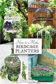 How To Make A Birdcage Flower Planter Empress Of Dirt Birdcage Planter Flower Planters Diy Garden Projects