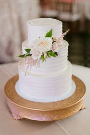 Textured Buttercream Wedding Cake With Fresh Floral Accents Simple Wedding Cake Textured Wedding Cakes Wedding Cakes