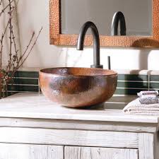 inch copper vessel bathroom sink