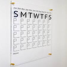 Acrylic Wall Calendar Dry Erase Board Lucite Calendar Clear Etsy In 2020 Dry Erase Wall Calendar Dry Erase Calendar Dry Erase Board Calendar