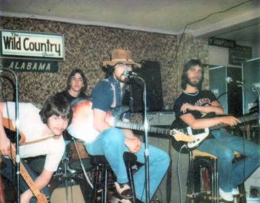 A rare photo of the “Wild Country” band a.k.a. Alabama, at the The Bowery in Myrtle Beach, South Carolina. Alabama was the house band for the Bowery from 1973-1980.