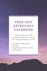 Free 2021 Astrology Calendar Astrology Calendar Horoscope Calendar Astrology