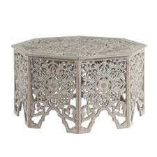 Coffee Table Wood Octagon With Floral Acanthus Engraving Olivia May In 2020 Coffee Table Wood Coffee Table Buy Coffee Table