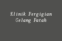 Apabila anda ingin konsultasi pribadi silahkan klik foto saya. Klinik Pergigian Gelang Patah Klinik Pergigian In Johor Bahru