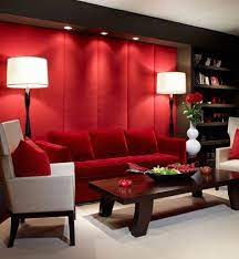 Red Rooms Decorating With The Color Red Living Room With Red Padded Wall Panels Living Room Red Red Apartment Living Room Living Room Colors