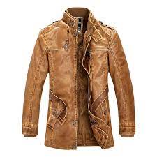 Vintage Mens Pu Leather Motorcycle Jacket Winter Parka Long Trench Coat Overcoat High Quality Leather Jacket Leather Jacket Men Men S Leather Jacket
