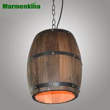 American Retro Wooden Barrel Chandelier Log Wine Barrel Lighting Cafe Bar Light Restaurant Light Fixture E27 Ac110v 220v 230v Pendant Lights Aliexpress
