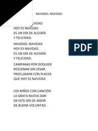 Letras De Canciones De Navidad Pdf Navidad Religion Y Creencia
