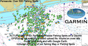 Pensacola Florida Fishing Map Gps Fishing Maps