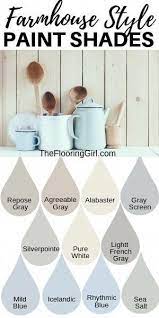 Are you looking for paint colors that will achieve that modern farmhouse or fixer upper style? Farmhouse Style Paint Shades From Sherwin Williams These Modern Farmhouse Style Shades Will Tran Farmhouse Paint Colors Paint Colors For Home Farmhouse Paint