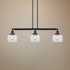 And were very easy to install. Large Bell 40 1 2 Wide Bronze Kitchen Island Light Pendant 65v98 Lamps Plus
