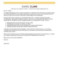 Professional Data Entry Clerk Cover Letter Examples Livecareer