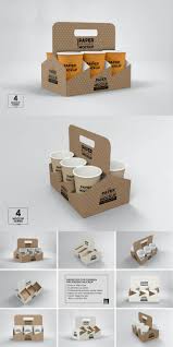 Ideal for any sized cup of coffee, tea, hot chocolate, espresso, macchiato, latte, or any other hot beverage order. Paper Six Cup Carrier Holder Packaging Mockup Packaging Mockup Cafe Shop Design Packaging