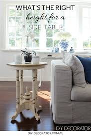 What S The Right Height For A Side Table Diy Decorator Diy Side Table Interior Design Living Room Sofa Side Table