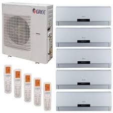 Gree Multi Zone 42 000 Btu 3 5 Ton Ductless Mini Split Air Conditioner With Heat In Heating And Air Conditioning Ductless Air Conditioner Ductless Mini Split