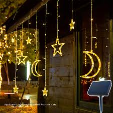 Fairy Lights Led String Lights Christmas Garland With Remote Control Solar Light String Moon Star Waterproof Garden Decoration Lighting Strings Aliexpress
