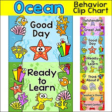 Ocean Theme Behavior Chart Under The Sea Theme Clip Chart