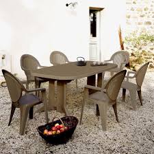 Ensemble De Repas D Exterieur En Plastique Grosfillex En Vente Chez Decostock Mobilier Jardin Grosfillex Mobilier
