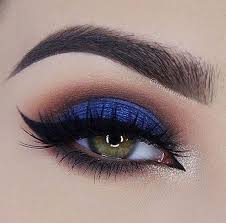 How To Rock Blue Makeup Looks Blue Makeup Ideas Tutorials Blue Makeup Looks Blue Eye Makeup Blue Makeup Line eyes with a navy pencil and finish by blending. blue makeup looks blue eye makeup