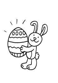 Conejo Y Huevo De Pascua Dibujo Para Colorear E Imprimir