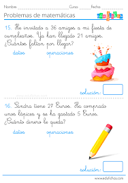 Ejercicios matematicos mentales para niños. Problemas De Matematicas Para Ninos Con Sumas Y Restas 2019