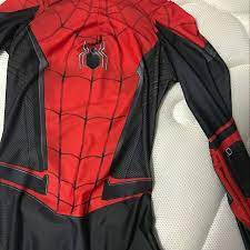 Spider Man Far From Home Costume Premium Replica Cosplay Suit Mcu Holland Ad Ad Costume Premium Home Casual Fashion Red Leather Jacket Fashion