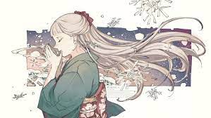 鴇間 ときま on twitter anime art anime kimono anime art girl