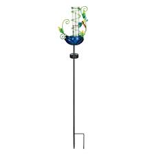 Durable plastic dragonfly, metal garden stake. Regal Rain Gauge Dragonfly Solar Garden Stake Ross Simons
