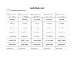 Printable Weekly Behavior Chart Templates At