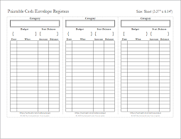 Cash Envelopes Printable Cash Envelope Tracker Templates