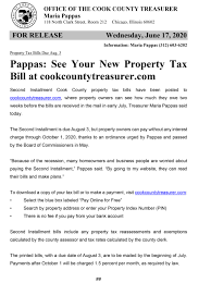 The cook county clerk's office maintains delinquent tax records, tax maps & information regarding tif districts. Pappas See Your New Property Tax Bill At Cookcountytreasurer Com Alderman Tom Tunney 44th Ward Chicago