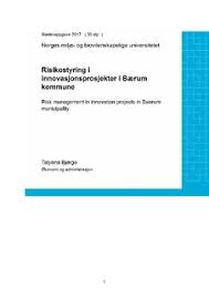 Velkommen til bærum kommunes offisielle side på facebook! Brage Nmbu Risikostyring I Innovasjonsprosjekter I Baerum Kommune