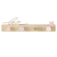 Pink Gold And Grey 4 Hook Coat Rack Mila Maisons Du Monde Patere Enfant Patere Deco Chambre Rose Gold