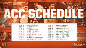 Ticketcity is a trustworthy place to purchase college basketball tickets and our unique shopping experience makes it easy to find the best ncaa basketball seats. Acc Releases Schedule For 2019 2020 Men S Basketball Season The Miami Hurricane