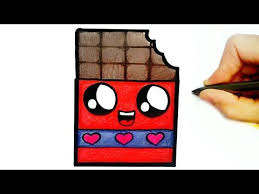 How To Draw Chocolate Easy Step By Step Youtube Chocolate Drawing Cute Drawings Kawaii Drawings