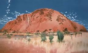 Michael Andrews The Cathedral Northeast Face Uluru Ayers Rock Landscape Paintings Gallery Of Modern Art Landscape