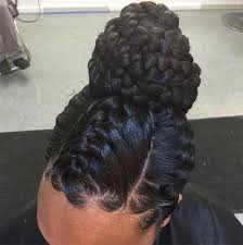 These braided hairstyles for black women look stunning no matter the occasion. 20 Stunning Bun Hairstyles For Black Hair 2020 Hairstylecamp