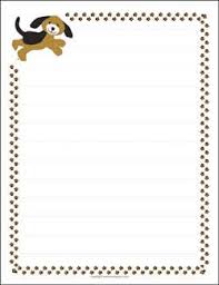 Puppy Dog And Paw Prints Border Paper Borders For Paper Printable Stationery Letter Paper