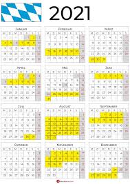 2021 Kalender Bayern Hochformat Ferien In Bayern Kalender Bayern Kalender