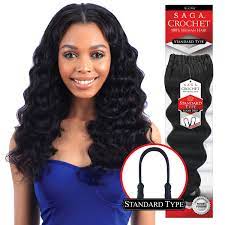 Crochet human hair can provide effortless looks that keep you naturally protected while looking as natural as possible. Amazon Com Multi Pack Deals Saga Human Hair Crochet Braids Standard Type Loose Deep With Free Gift 16 2 Packs Color 1 Beauty
